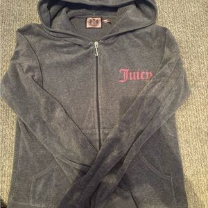 Juicy Couture Charcoal Hoodie with Pink Tag